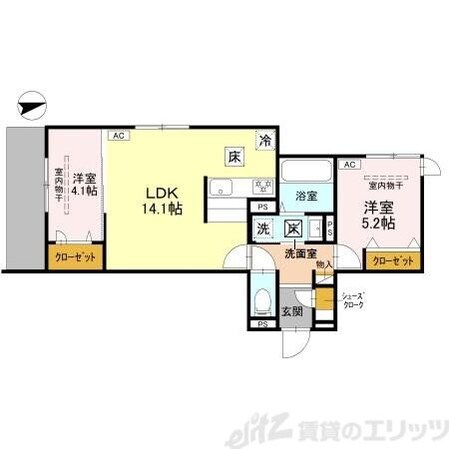D-residence東五百住町の物件間取画像